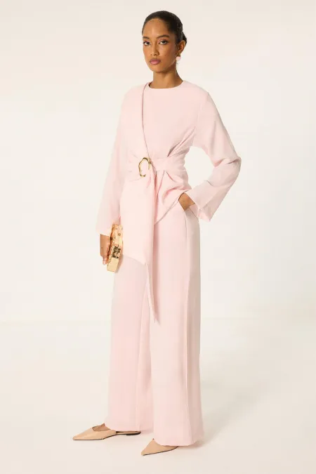 ENSEMBLE TUNIQUE ET PANTALON AVEC BOUCLE DORÉE