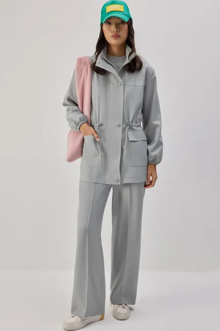 STAND COLLAR ZIP-UP JACKET STAND COLLAR ZIP-UP JACKET