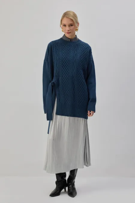 SIDE-TIE KNITTED TUNIC