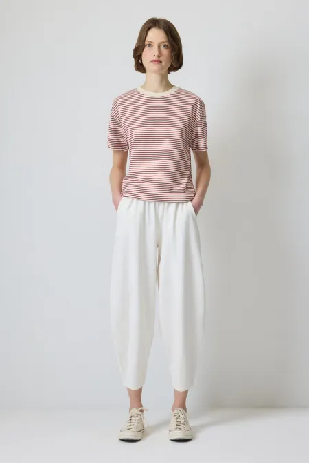 100% COTTON PANTS WITH ELASTIC WAISTBAND
