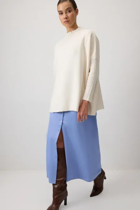 pull en maille à manches T