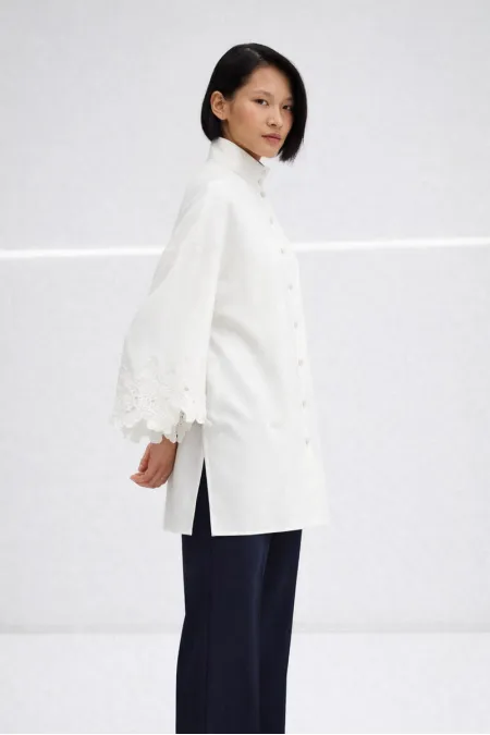 SHIRT WITH LACE DETAILS