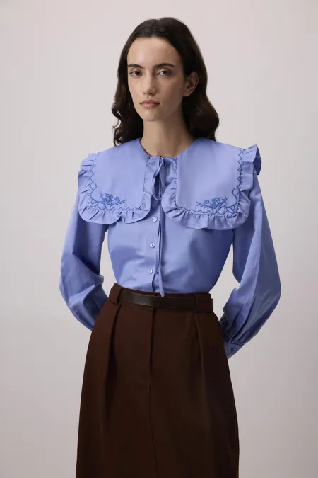 RUFFLED SAILOR COLLAR SHIRT RUFFLED SAILOR COLLAR SHIRT