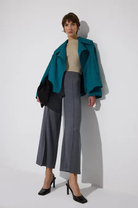 Modal blend flannel ribbed trousers