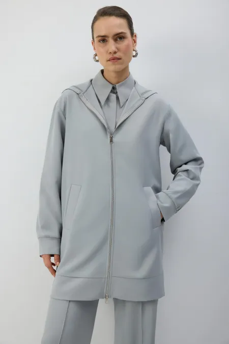 FERMUARLI KAPÜŞONLU CEKET