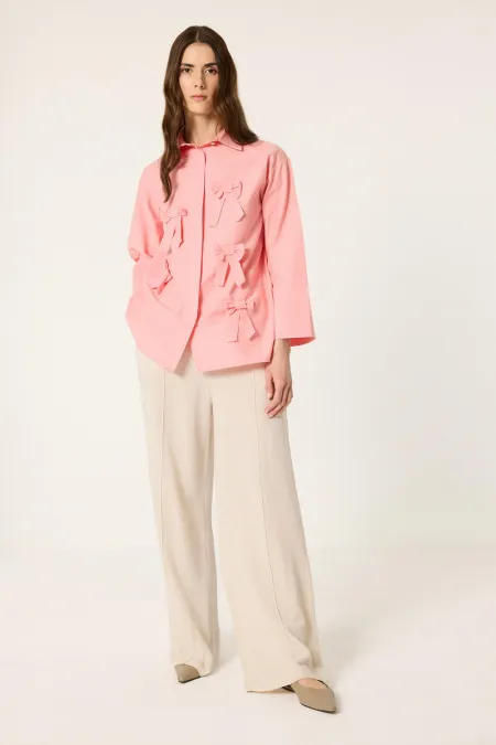 FİYONKLU POPLİN GÖMLEK