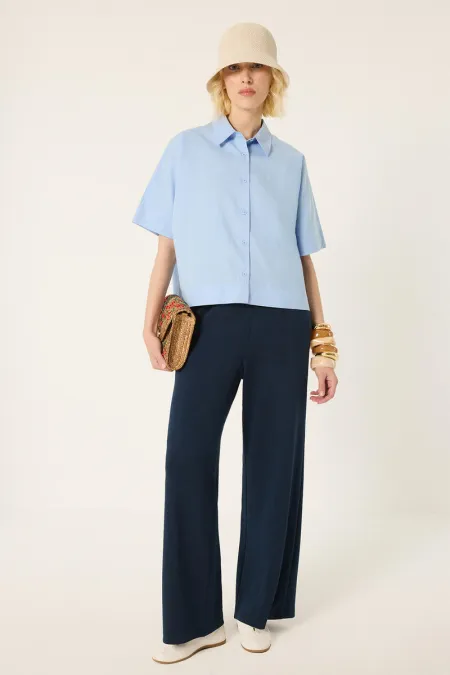 KNITTED PANTS WITH ELASTIC WAISTBAND KNITTED PANTS WITH ELASTIC WAISTBAND