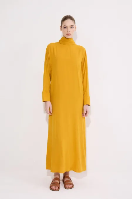 Robe en viscose à col châle