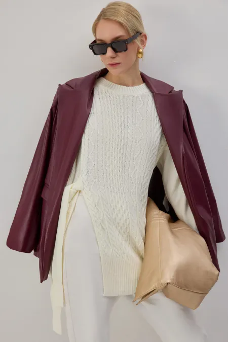 SIDE-TIE KNITTED TUNIC