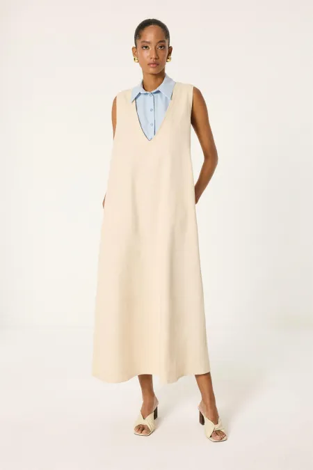 DEKOLTE KAPATICI GÖMLEK YAKA