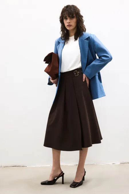 PLEATED BELTED SKIRT PLEATED BELTED SKIRT