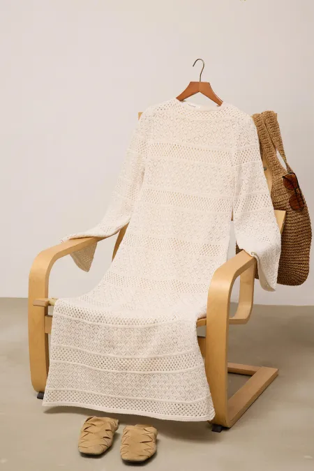 PAMUKLU ASTARLI ÖRGÜ ELBİSE