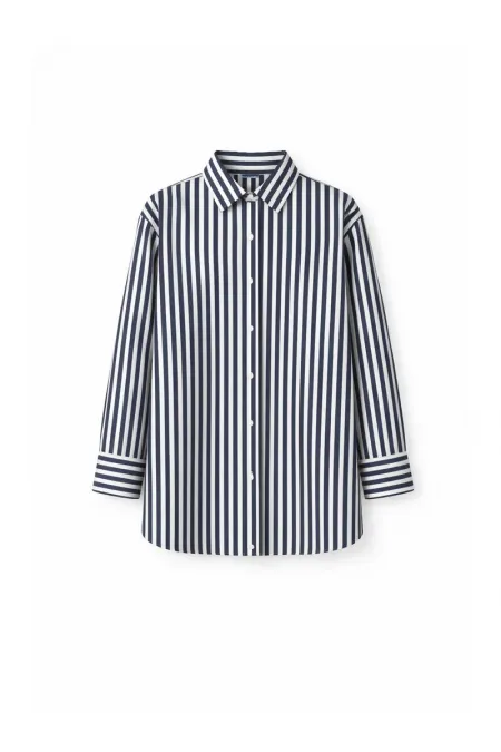 CHEMISE SURDIMENSIONNÉE À RAYURES ÉPAISSES