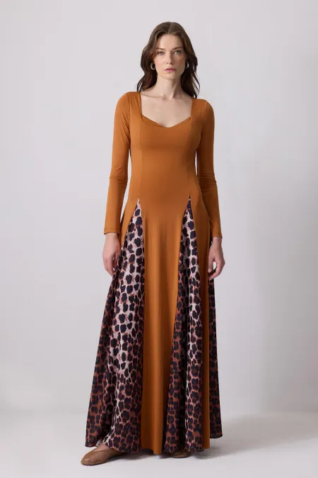 LEOPARD PRINT PLEATED DRESS LEOPARD PRINT PLEATED DRESS