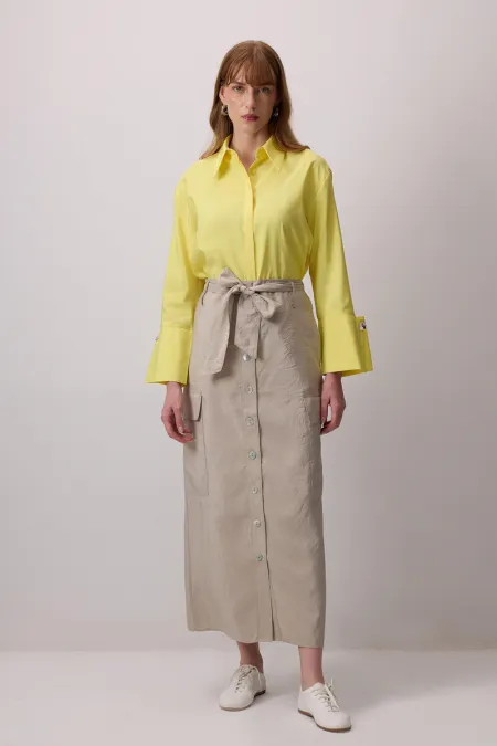 GENİŞ CEPLİ KUPRA ETEK