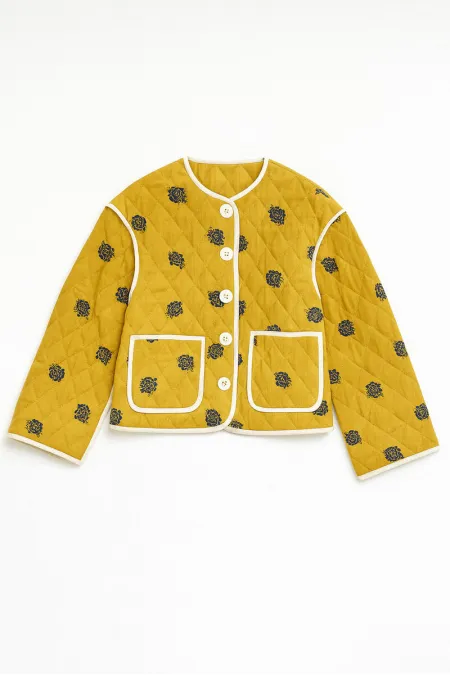 VESTE MATELASSÉE À MOTIFS FLORALS