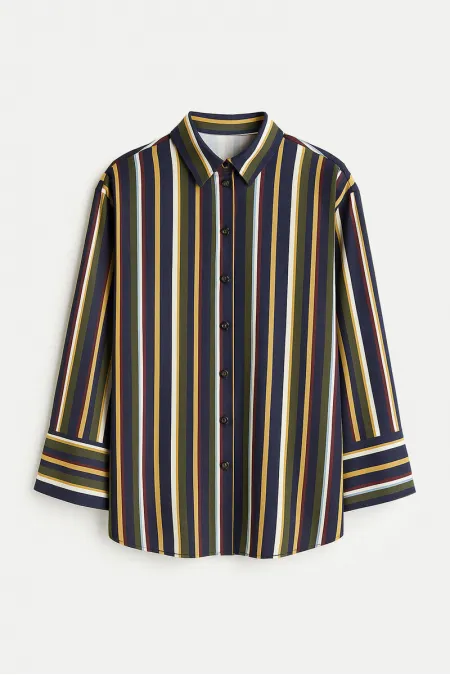 STRIPED SATIN SHIRT