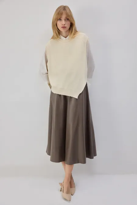 ASİMETRİK KESİM TRİKO SÜVETER