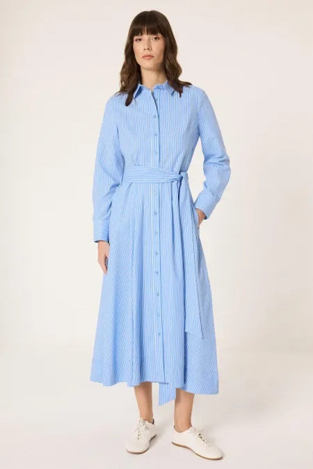 ROBE CHEMISE AVEC CEINTURE À LA TAILLE