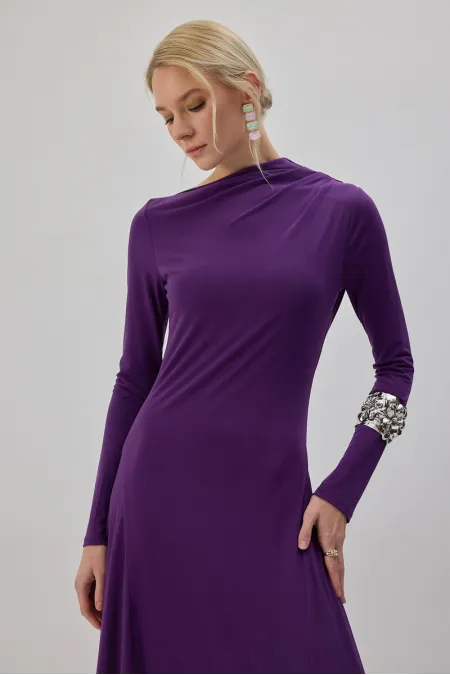LONG-SLEEVED BASIC KNITTED DRESS