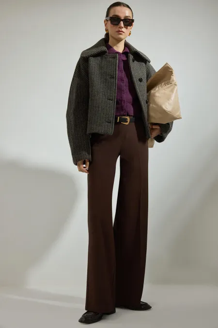 HIGH WAISTED WIDE-LEG PANTS
