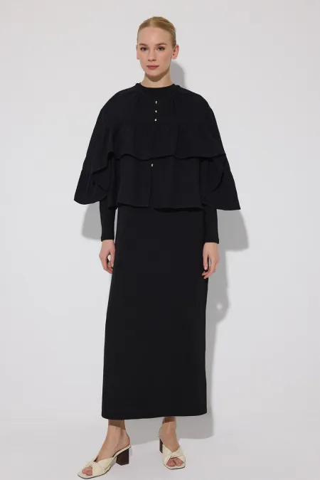 CHEMISE EN MOUSSELINE À MANCHES EN AILES DE CHAUVE-SOURIS