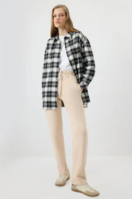 KNITTED PANTS WITH ELASTIC WAISTBAND