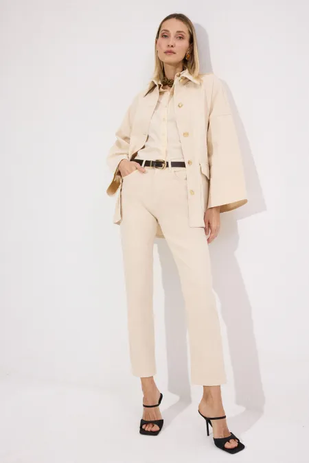 PANTALONS EN JEAN À TAILLE ÉLASTIQUE