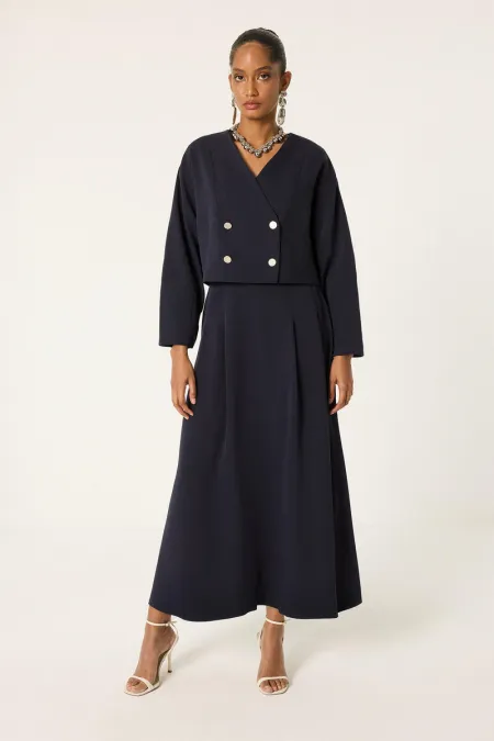 ENSEMBLE VESTE ET JUPE CROISÉES