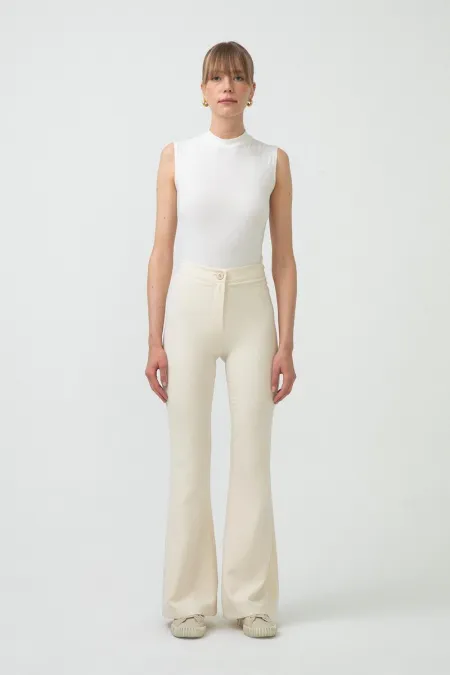 SPANISH FLARE CREPE PANTS