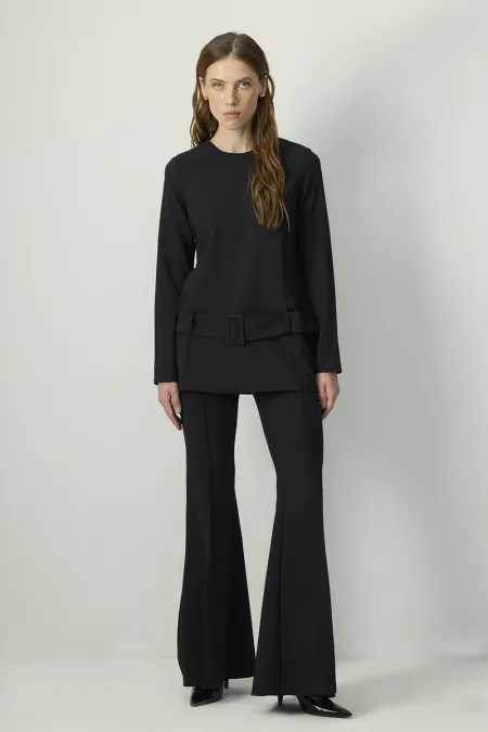 BELTED CREPE TUNIC BELTED CREPE TUNIC