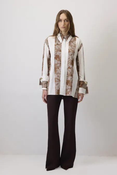 WIDE-CUFFS LACE PATTERN SHIRT WIDE-CUFFS LACE PATTERN SHIRT