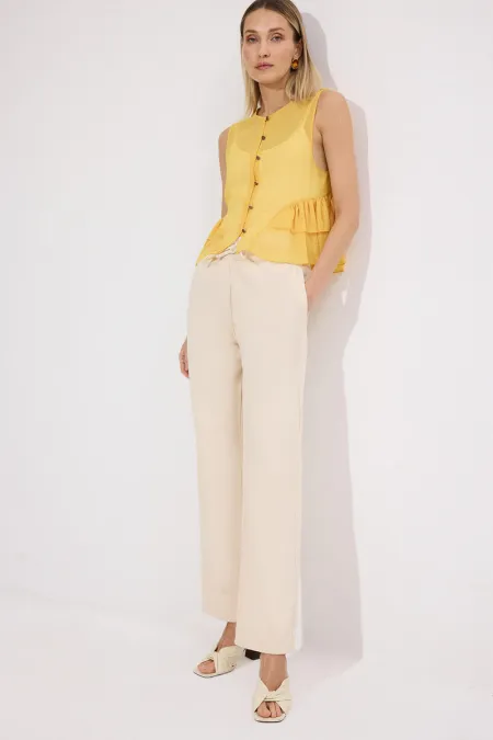 PANTALON EN JEAN AVEC TAILLE ÉLASTIQUE