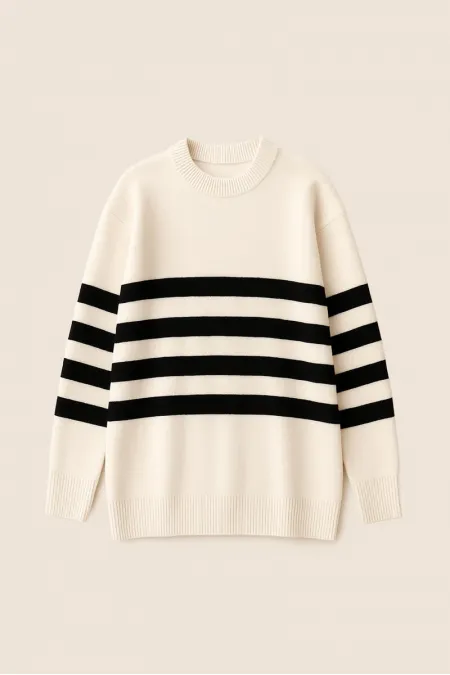 STRIPED KNITTED TUNIC