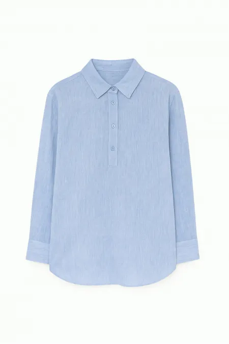 SHIRT COLLAR MELANGE TUNIC