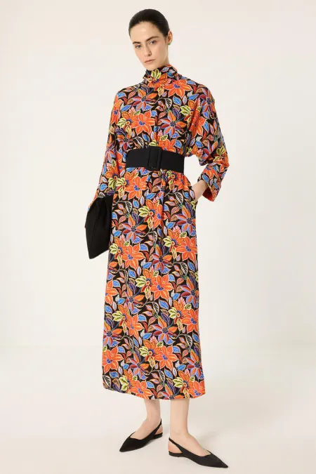 PATTERNED VISCOSE DRESS PATTERNED VISCOSE DRESS