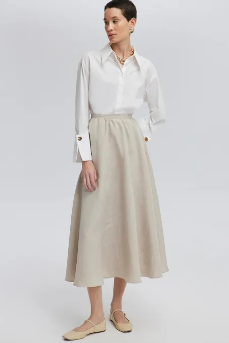 RUFFLED CUPRA SKIRT RUFFLED CUPRA SKIRT