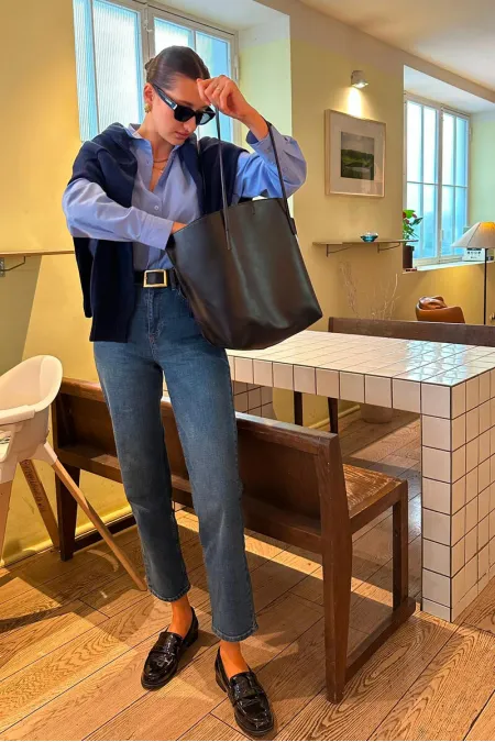 ELASTIC WAIST DENIM PANTS ELASTIC WAIST DENIM PANTS