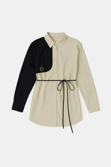 CHEMISE DE COULEUR CONTRASTÉE