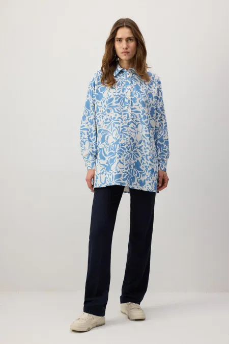 PATTERNED LINEN TEXTURED TUNIC