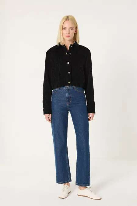 VESTE COURTE EN VELOURS