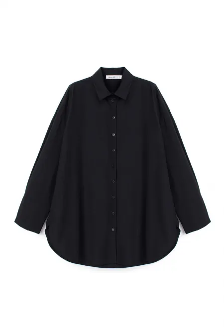 CHEMISE EN POPLIN COUPE SURDIMENSIONNÉE