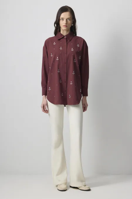 STONE EMBELLISHED SHIRT