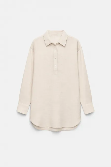 SHIRT COLLAR MELANGE TUNIC