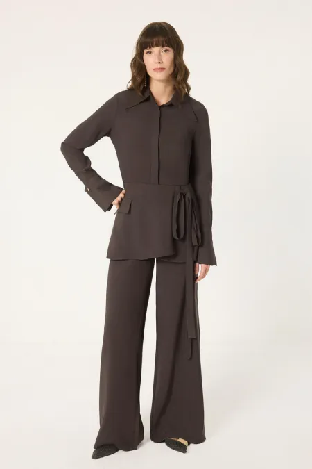 ENSEMBLE CHEMISE ET PANTALON AVEC CEINTURE