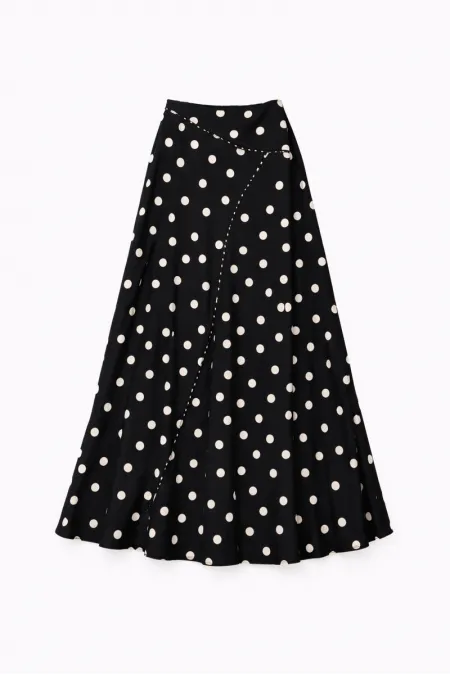 BELİ LASTİKLİ PUANTİYELİ ETEK