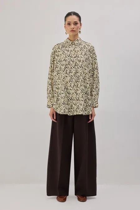 MİNİ LEOPAR DESENLİ GÖMLEK