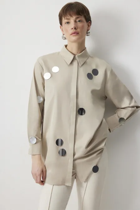 SEQUINED RELAX FIT SHIRT SEQUINED RELAX FIT SHIRT
