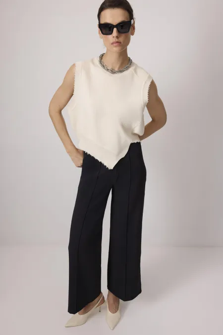 NERVÜRLÜ KREP PANTOLON