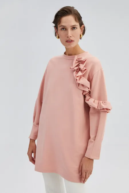 RUFFLED KNITTED TUNIC